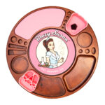 Cherry Blazy Susan Tray - overhead view