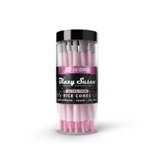 Ultra Thin Rice Pre Rolled Cones - 1 1/4" - jar